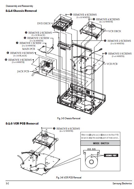 SAMSUNG DVD-VR375 DVD-VCR RECORDER SERVICE MANUAL ~ HeyDownloads