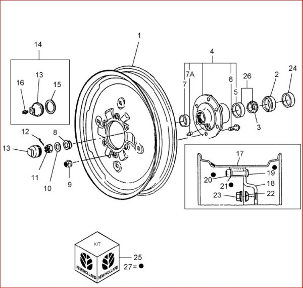 Ford New Holland 5610 4 Cylinder Ag Tractor Illustrated Parts List