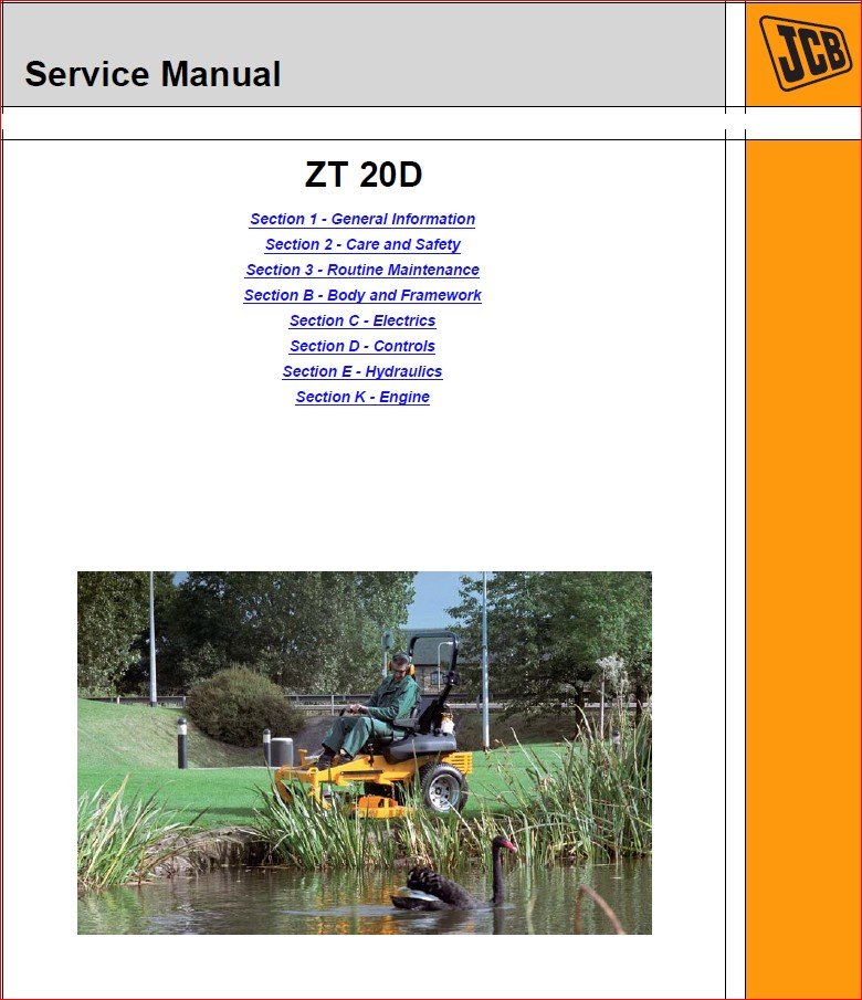 Photo inspiration: Fresh Look at Jcb Zt20D Zero Turn Mower Service Repair Manual Instant