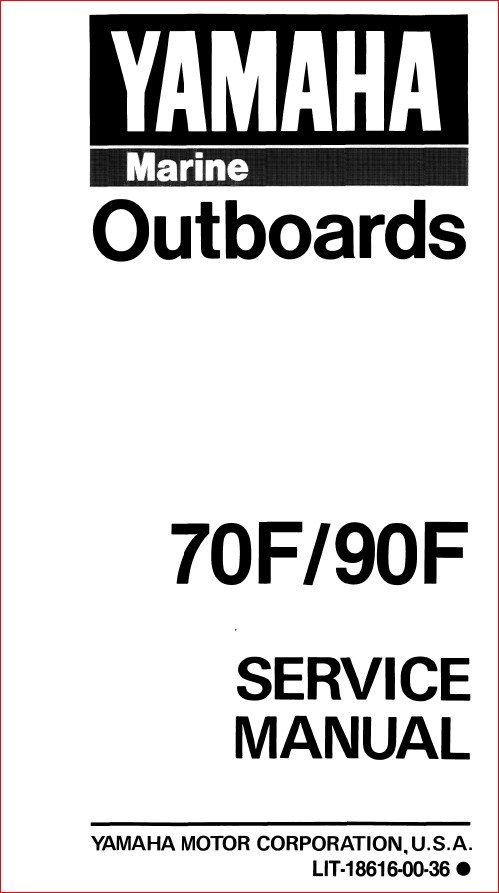 1989 Yamaha 90 Etlf Outboard Service Repair Maintenance