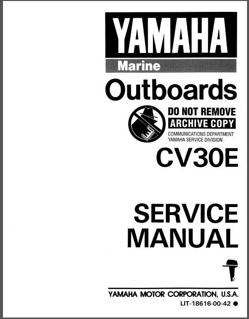 1990 Yamaha Cv30eld Outboard Service Repair Maintenance Manual Factory