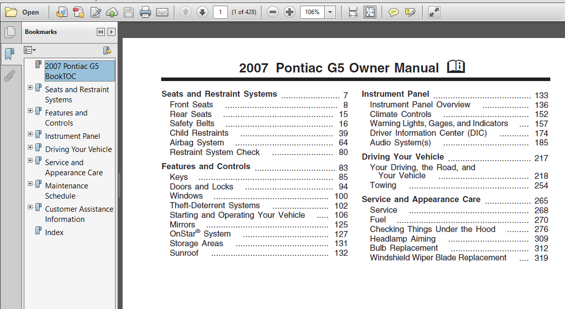 20062009 Pontiac G5 Service Manual PDF DOWNLOAD HeyDownloads
