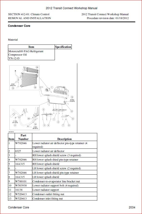 2012 Ford Transit Connect Repair Service Manual PDF DOWNLOAD