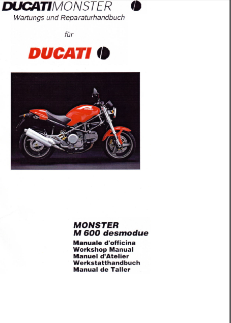 Ducati Monster M 600 Desmodue Workshop Service Repair Manual PDF DOWNLOAD HeyDownloads Manual Downloads