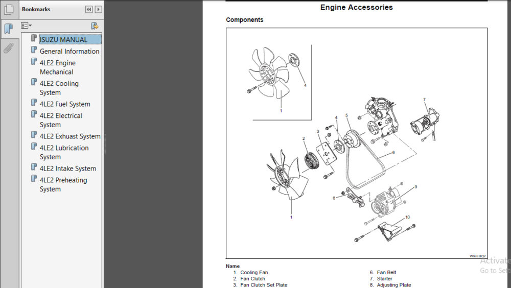 Isuzu Au 4le2 Bv 4le2 Series Diesel Engine Service Repair