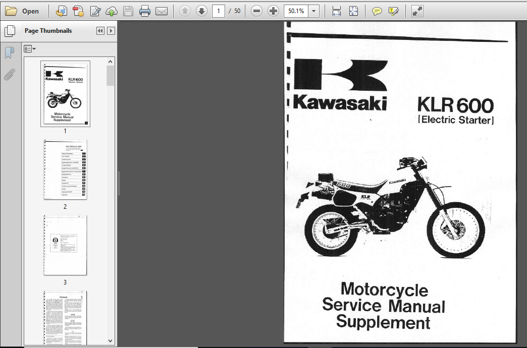 kawasaki 600 klr 1985