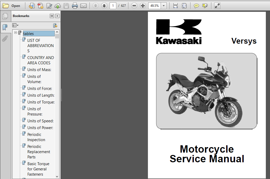 Kawasaki Versys 2009 Full Service Repair Manual - PDF DOWNLOAD