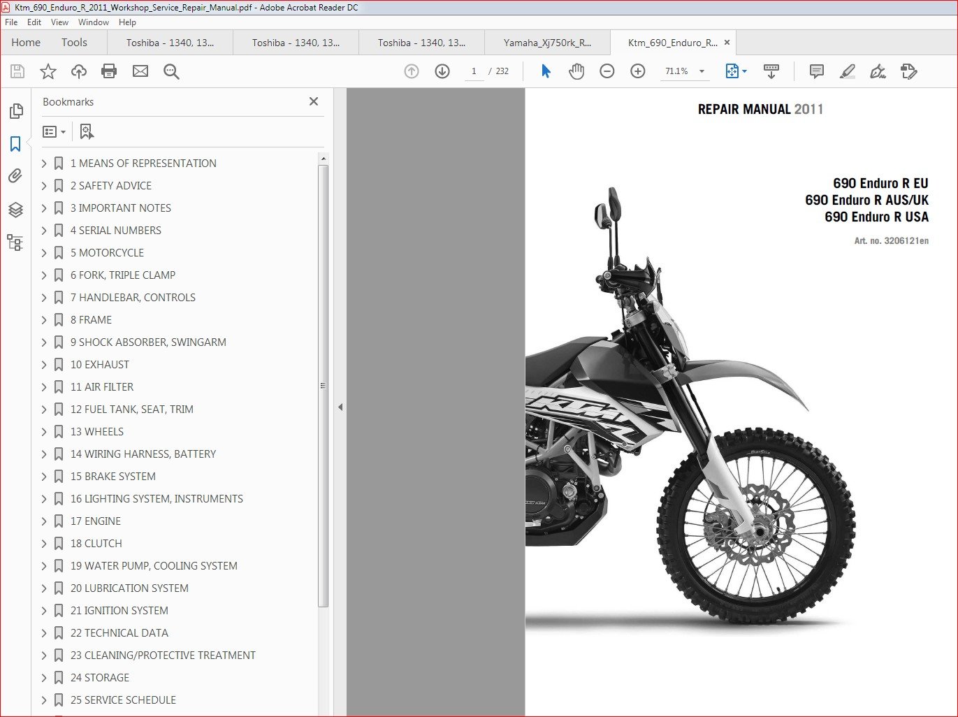 Ktm 690 Enduro R 2011 Service Repair Manual PDF DOWNLOAD