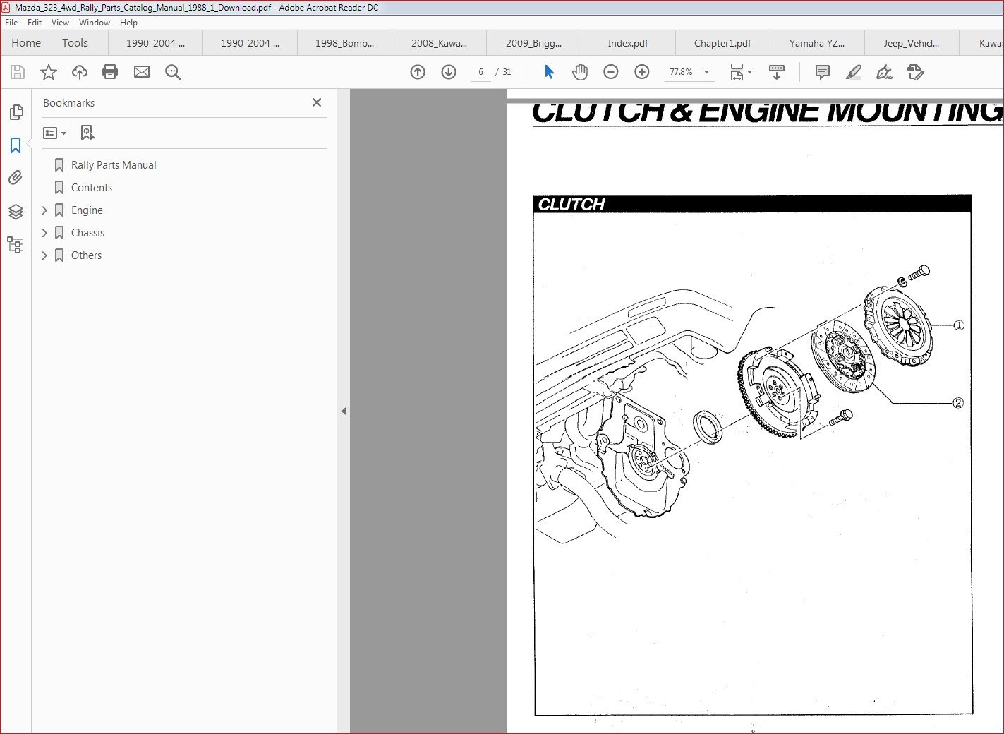 Mazda 323 4wd Rally Parts Catalog Manual 1988 - Pdf Download - HeyDownloads  - Manual Downloads
