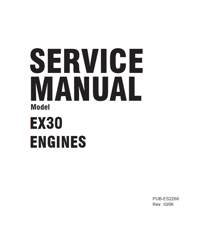 subaru robin engine ex30 technician service manual - PDF Download