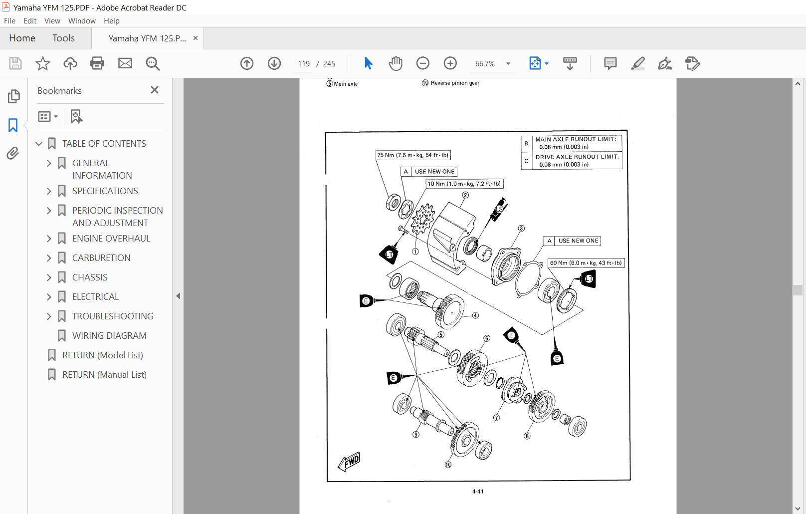 yamaha yfm 125 breeze atv shop manual 1989-2011 - PDF Download