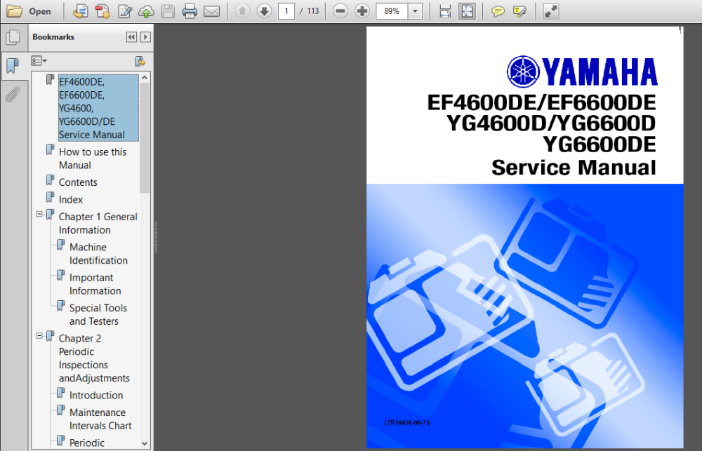 Yamaha Generator Service Manual Ef4600de - PDF DOWNLOAD ~ Hey Downloads
