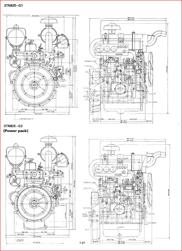 Yanmar 3tn84l rtbzvm Industrial Diesel Engine Full Service