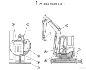 Yanmar Vio50 2 Crawler backhoe Parts Catalogue Manual