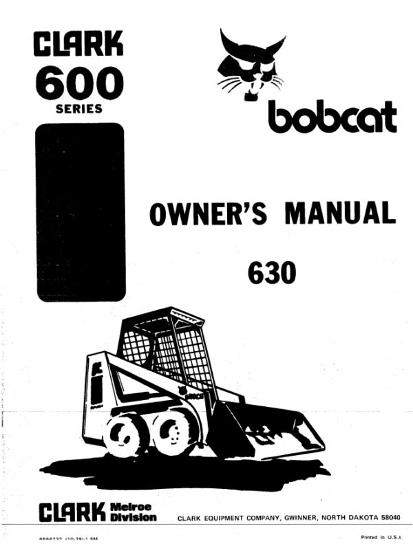 Bobcat 630 Operation & Maintenance Manual - PDF Download ~ HeyDownloads - Manual Downloads