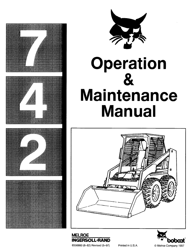 Bobcat 742 742B Operation &amp; Maintenance Manual - PDF Download ...