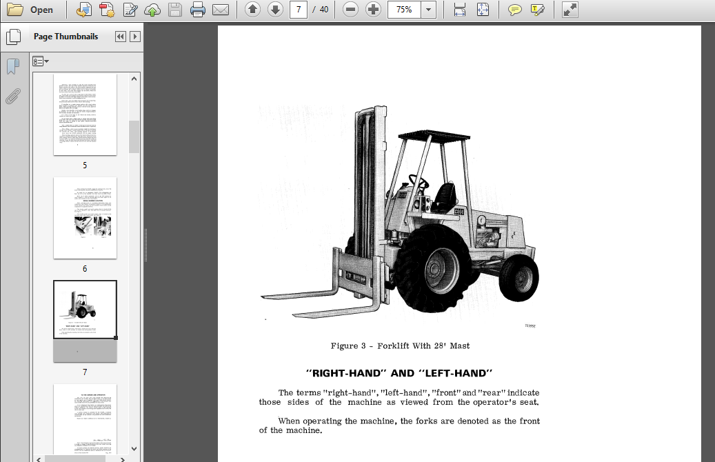Case 584 585 586 Hydrostatic Drive Forklift Operators Manual Pdf Download Heydownloads Manual Downloads