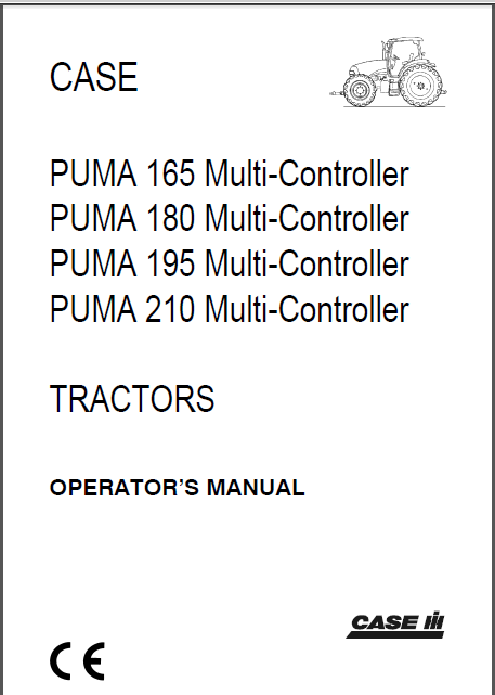 case puma 165 operators manual