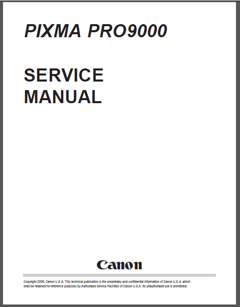 Canon Pixma Pro 9000 Printer Service 