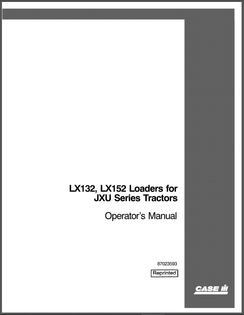 * Case IH LX Series LX132 LX152 LX162 LX172 LX192 Loader Spec Sheet Brochure cih 