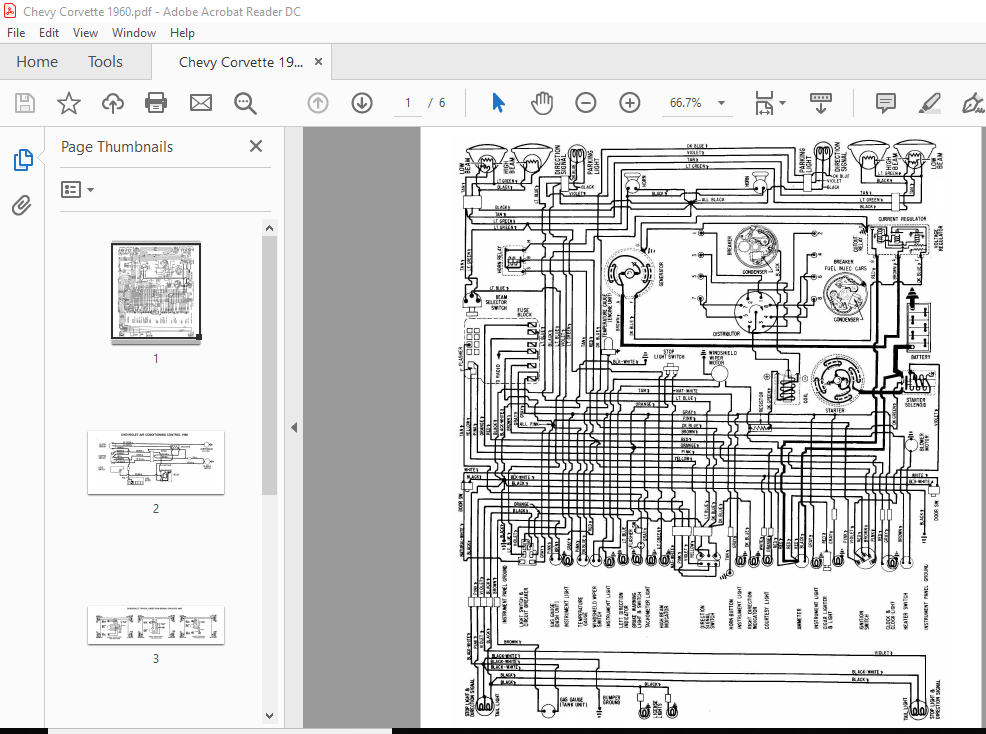 Corvette Wiring Schematic Diagrams Manual 1953-1982 - PDF Download