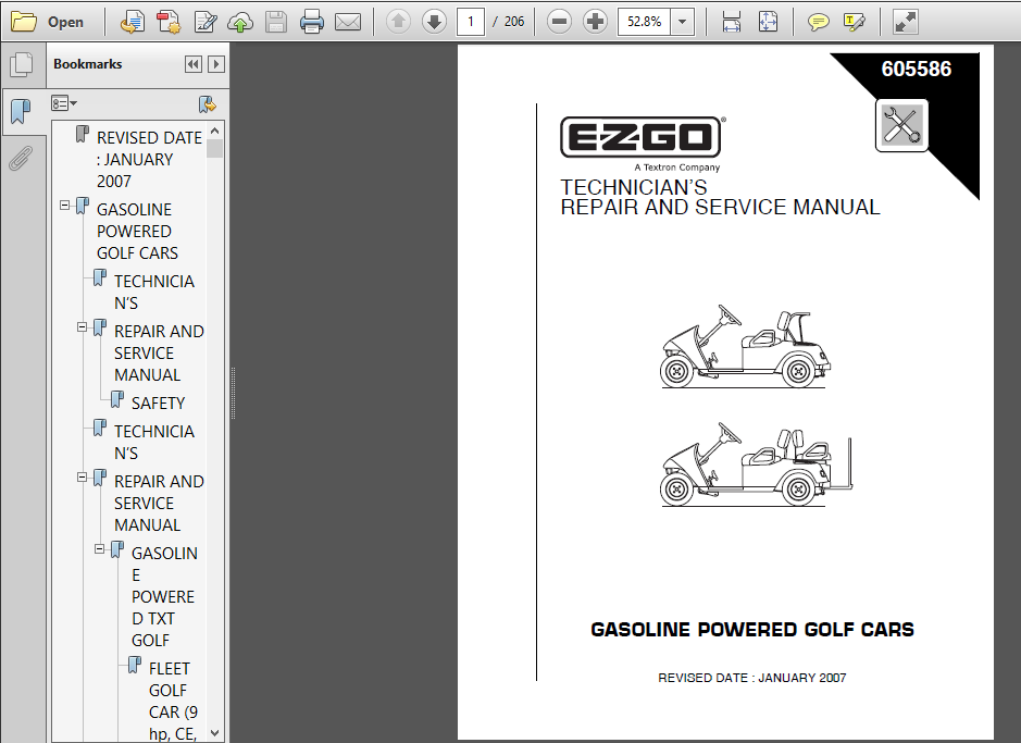 Ezgo Txt Golf Cars Personal Vehicles Service Repair Manual 2007 2013