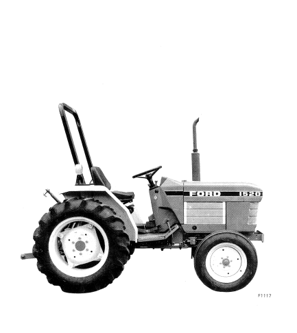 Ford 1520 Tractor lubricación de mantenimiento de los operadores de Propietario Manual de instrucciones