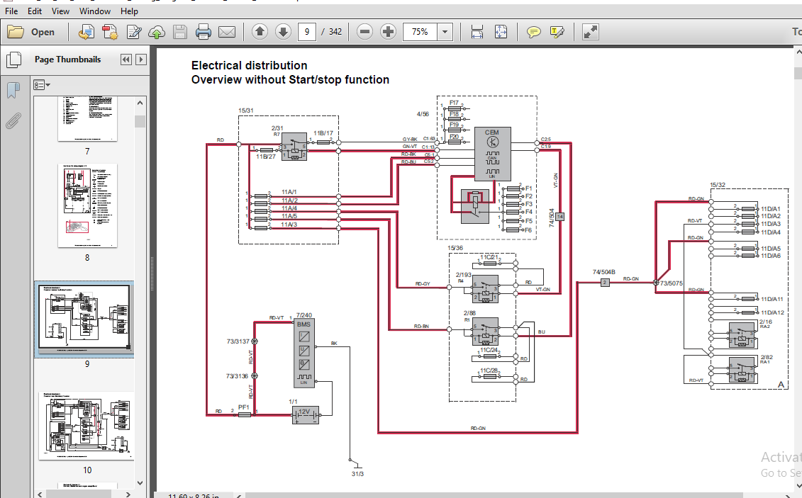 Volvo S60 V60 2014 Electrical Wiring Diagram Manual