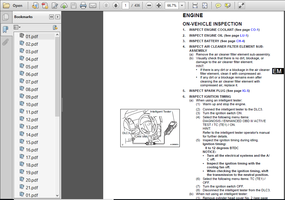 Repair Parts Manual Catalog 1nz fe Engine PDF DOWNLOAD