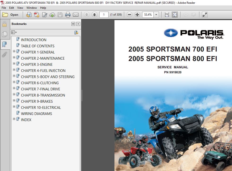 2005 Polaris Atv Sportsman 700 800