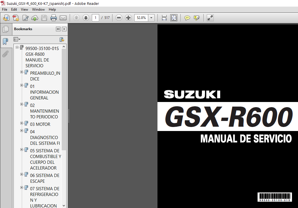 1997 SUZUKI GSXR 600 SERVICE MANUAL FREE DOWNLOAD visual data 3