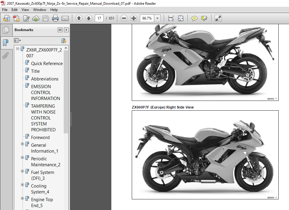 2007 ZX6R SERVICE MANUAL PDF FREE DOWNLOAD visual data 8
