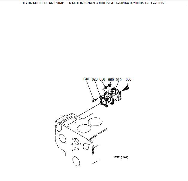 Kubota B7100 HSTD B7100 HSTE Tractor Illustrated Master Parts List