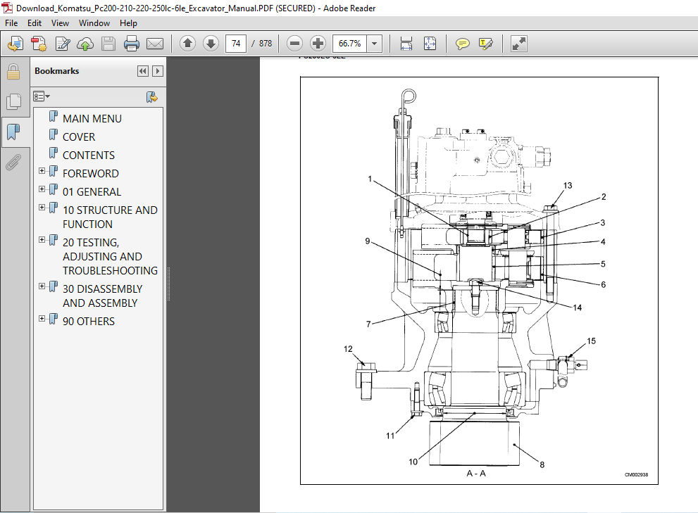 Komatsu Pc200 210 220 250lc 6le Excavator Manual Pdf Download Heydownloads Manual Downloads