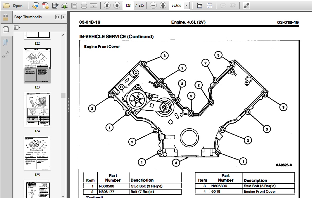 Ford 4.6l Sohc 2v 3.8l Ohv Engine Service Repair Manual - PDF Download