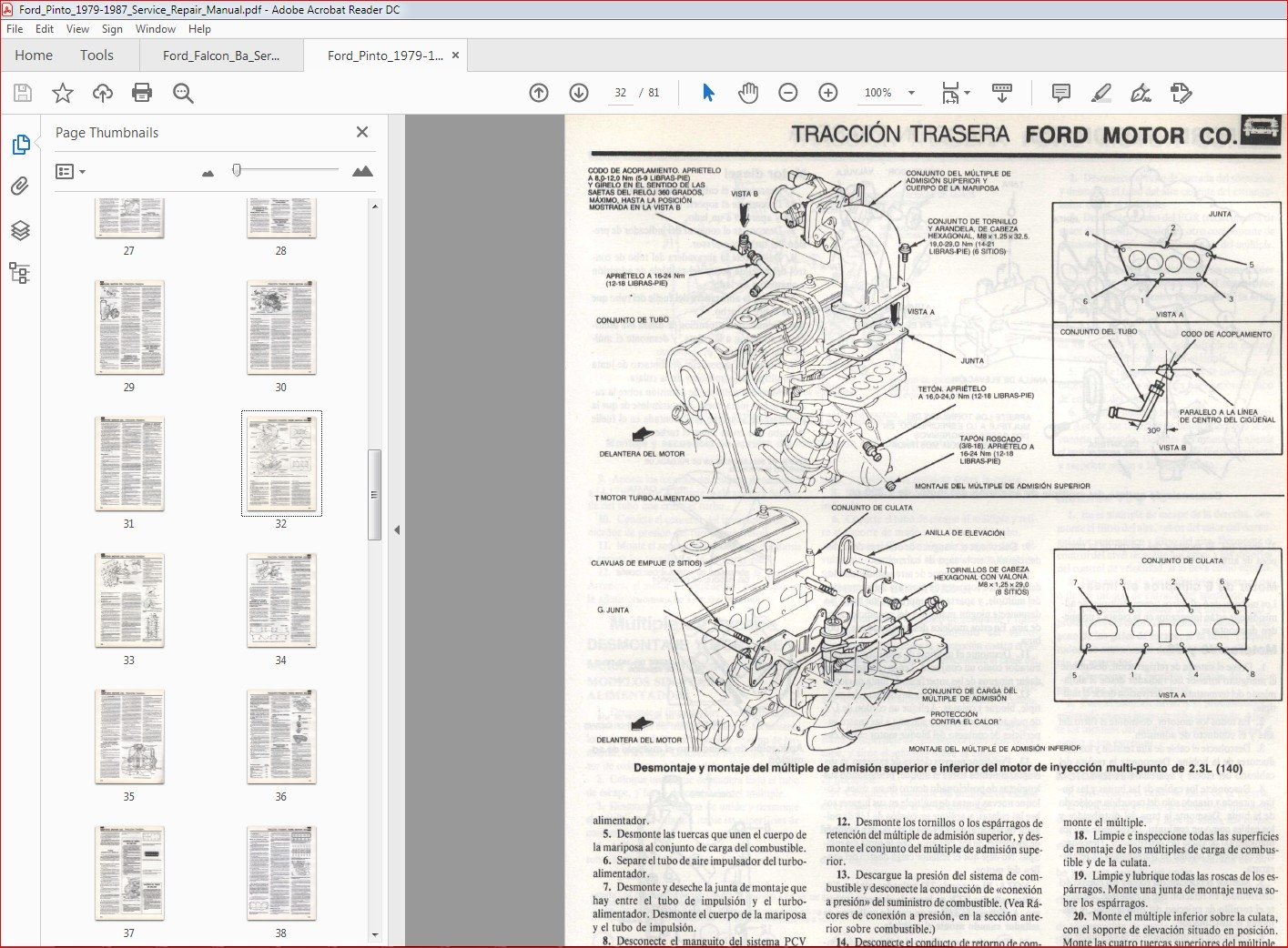 Ford Pinto 1979 - 1987 Service Repair Manual - PDF DOWNLOAD