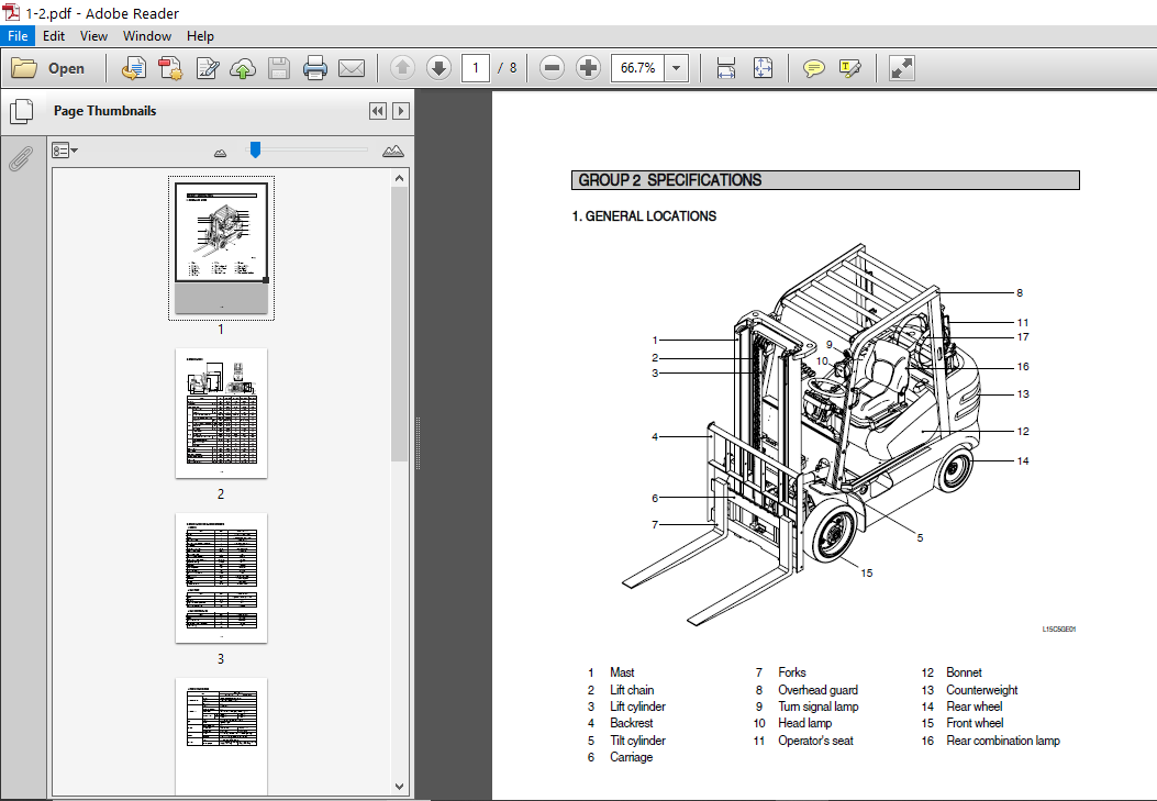 Hyundai Hlf15c5 Hlf18c5 Forklift Truck Factory Service Repair Manual