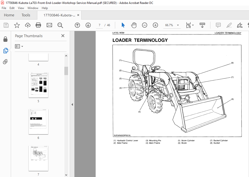 Kubota Engine D1105 Parts Manual