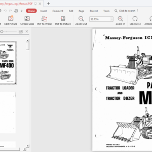 Massey Ferguson Mf 175 Tractor Parts Manual 651190m97 Pdf Download Heydownloads Manual Downloads