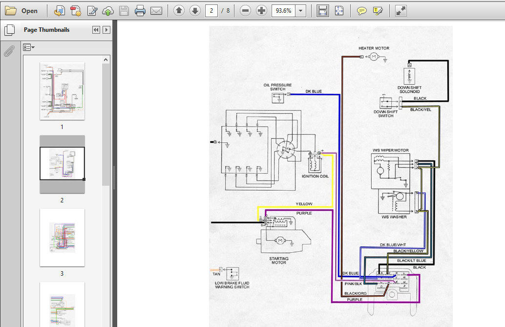 Pontiac Firebird Wiring Diagrams 67 68 69 Models PDF DOWNLOAD