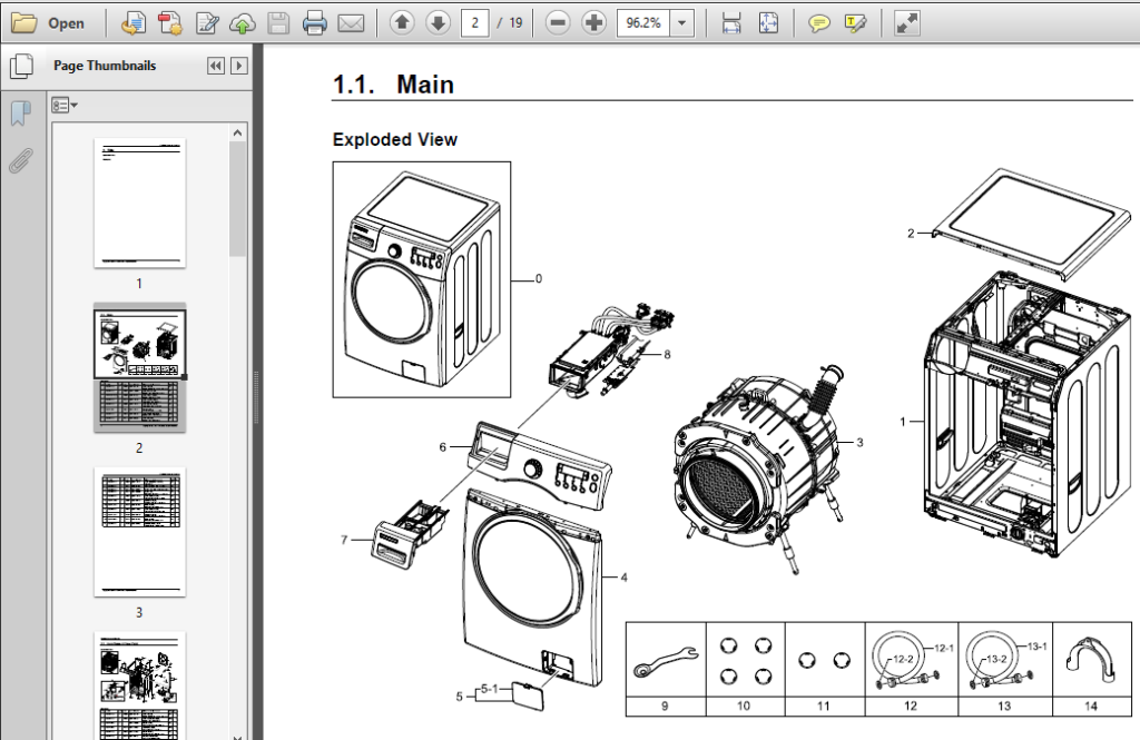 Samsung WF350ANW WF350ANR WF330ANW WF330ANB Service Manual Repair Guide PDF Download