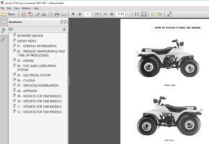 Suzuki LT185 LT 185 ATV Complete Workshop Service Repair Manual 1984