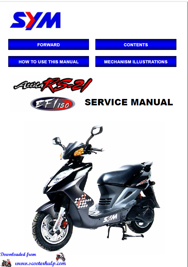 Sym Shark 150 Opti Sh Full Service Repair Manual - PDF Download -  HeyDownloads - Manual Downloads