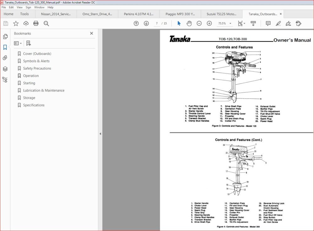 Tanaka Outboards Tob 120 300 Manual PDF DOWNLOAD HeyDownloads
