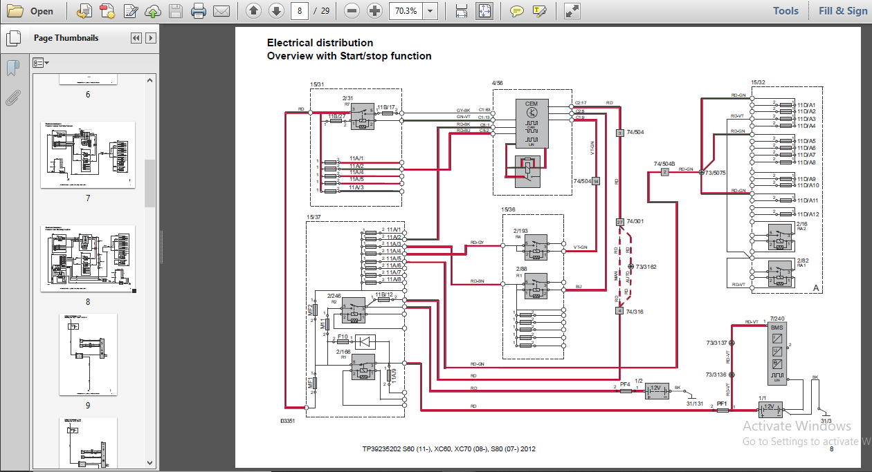 Volvo Xc60 2012 Electrical Wiring Diagram Manual Pdf Download Heydownloads Manual Downloads