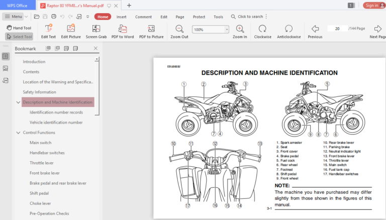 Yamaha Raptor 80 YFM80 YFM80 2003 2008 ATV Owners Manual + Service