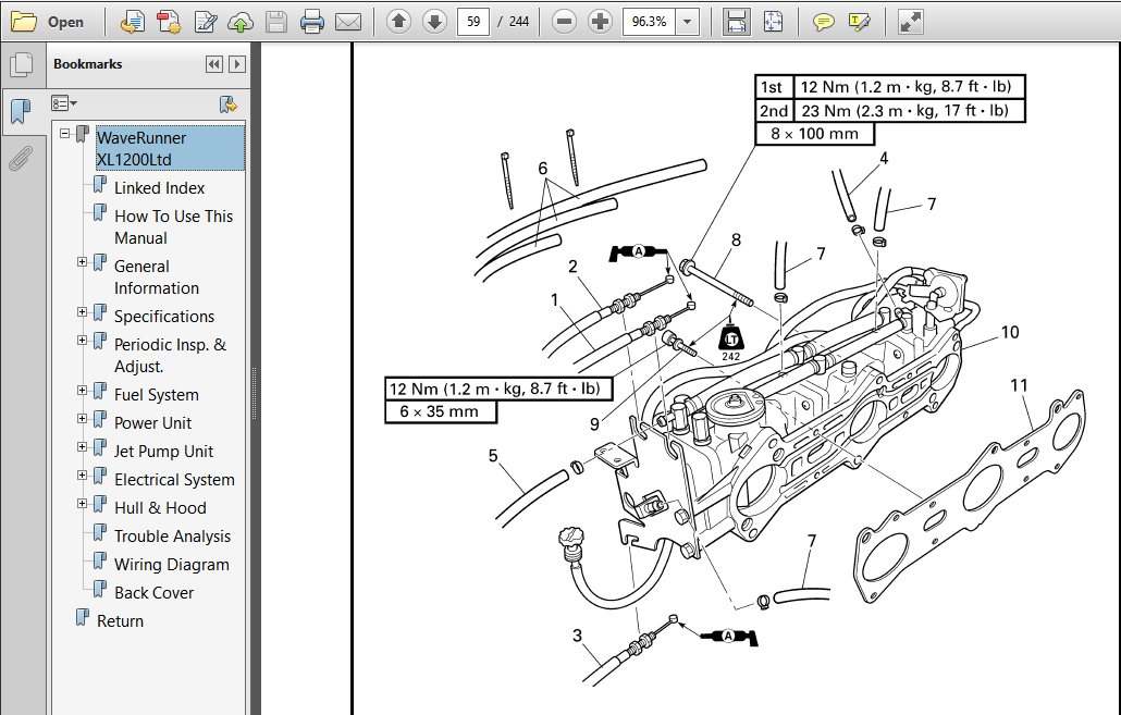 1999 2001 Yamaha XL1200 LTD Waverunner Service Manual PDF Download