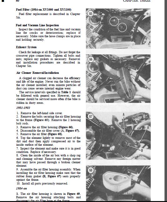 1987 - 2003 Yamaha Virago XV535, XV700, XV750, XV920, XV1000, XV1100