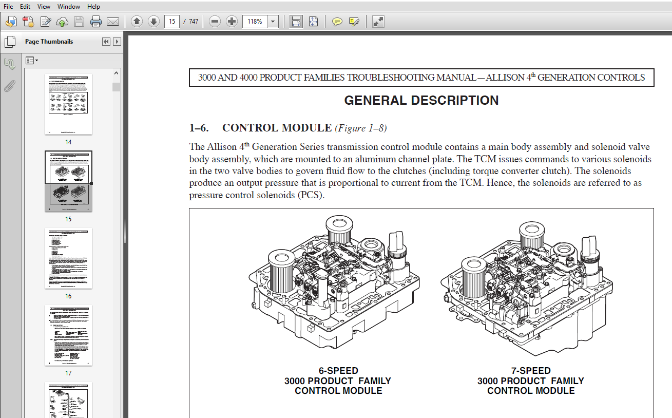 Allison Transmission 4000 Series Troubleshooting Service Manual PDF