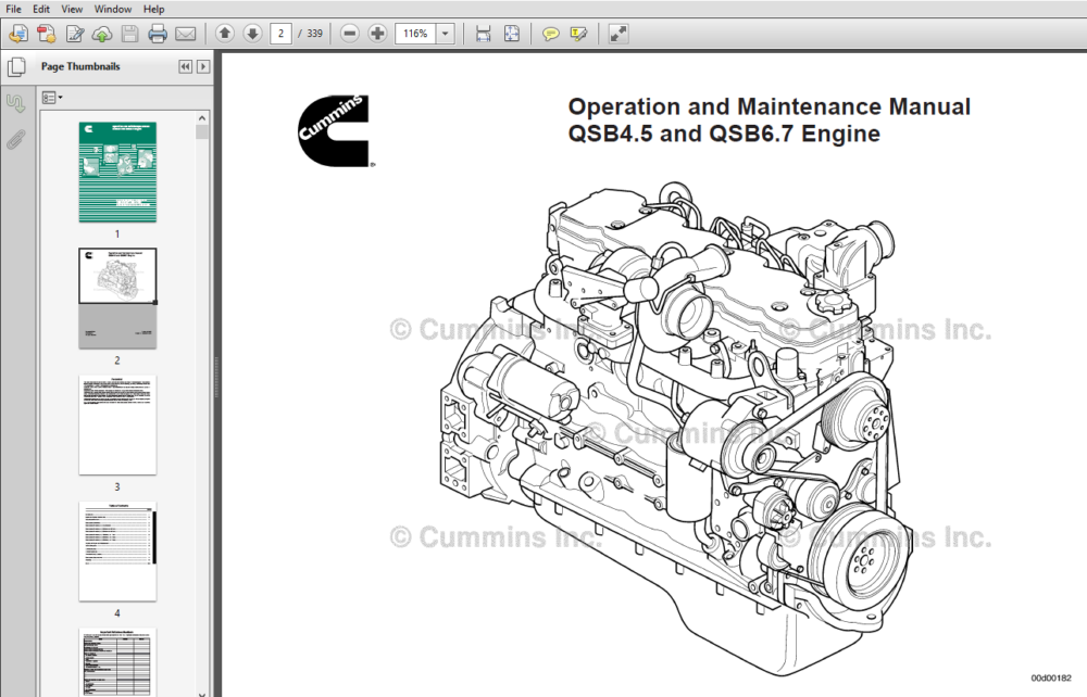 Cummins QSB4.5 and QSB6.7 Operation and Maintenance Engine Manual - PDF